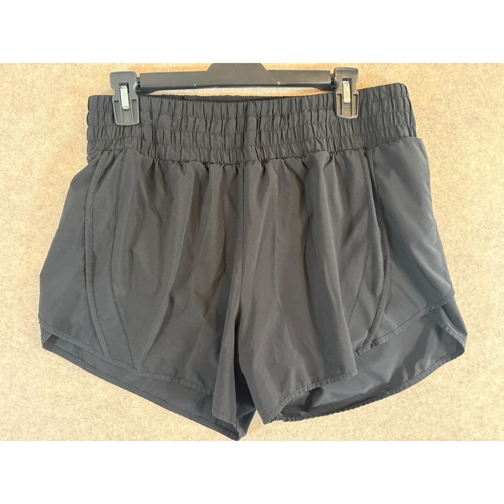 Tough Mode Womens Black Running Shorts High Waisted Zip Pocket Large